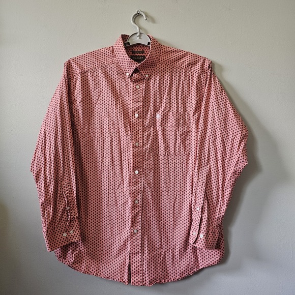 Ariat Other - Ariat Albera Button-Up Shirt Men's XL Long Sleeve Casual Western Pink Geometric